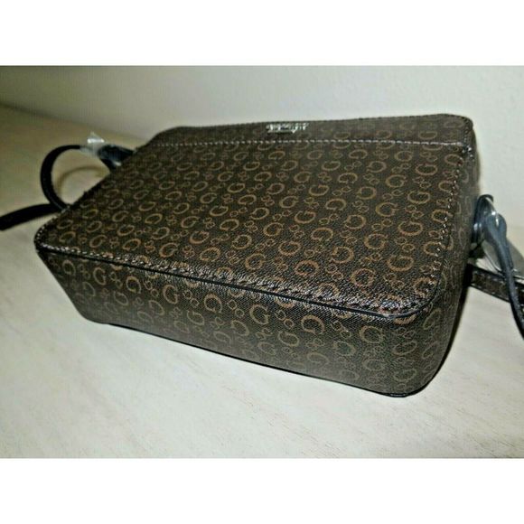 Guess SV750570 Campos Mini Natural Brown Signature Logo Crossbody Shoulder Bag - Picture 7 of 12